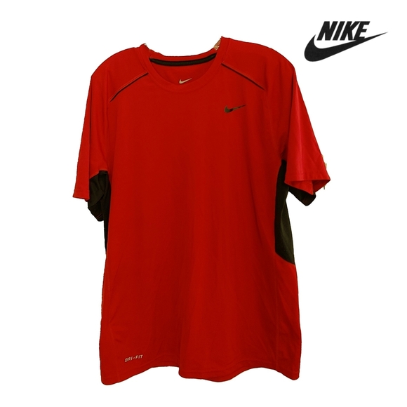 Nike Other - MENS NIKE LEGACY DARK RED LOGO SHRT SLV TOP
